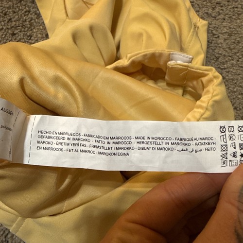 Zara Womens Metal Pastel Race Chic Luxury Piece Bodysuit Yellow Size XS 8605/318 - Picture 11 of 17