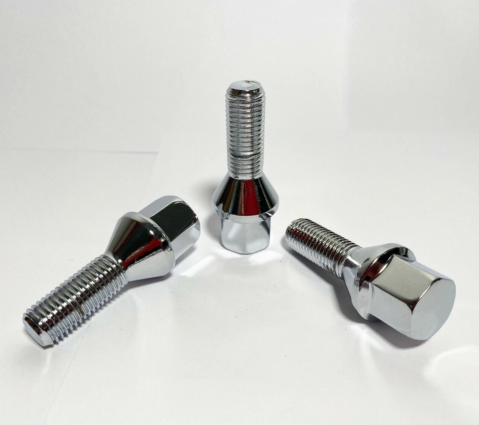 20Pc Conical Seat Chrome Lug Bolts 28mm Shank 12x1.5 Fits Saab 9-3 900 9-5 9-3X - Image 4 of 4