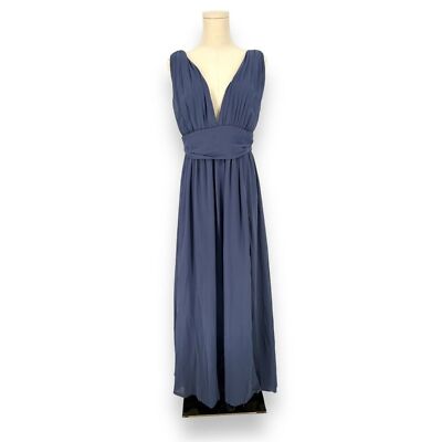 Lulu's Heavenly Hues Denim Blue Maxi Dress M