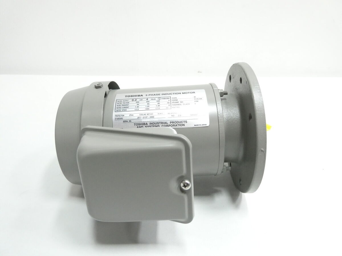 Toshiba IK-FCKLK8 Ac Motor 63m 3ph 0.2kw 1410/1690/1710rpm Toshiba IK-FCKLK8 Ac Motor 63m 3ph 0.2kw 1410/1690/1710rpm