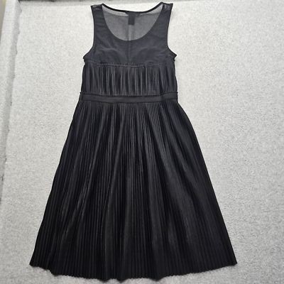 H&M Women's Size 10 Black Sleeveless Pleated Dress | eBay