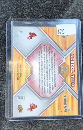 JAMES HARDEN 2009-10 UD DRAFT EDITION SCHOOL TIES ROOKIE ARIZONA - Picture 2 of 2