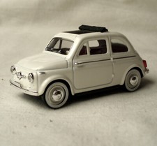 FIAT 500 1957 White Diecast made in France by SOLIDO, scale 1/43