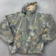 RealTree Jacket Adult Extra Large Green Workwear Windbreaker Hunting Hood Men