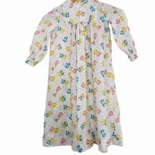 Vintage Handmade Care Bears Girls Long Nightgown Sleepwear Pajamas Size 2 3 4