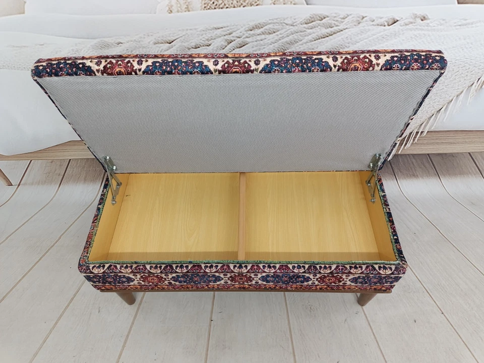 Bedroom bench, Storage compartment, Upholstered bench, Shoe storage bench - Image 4 of 4
