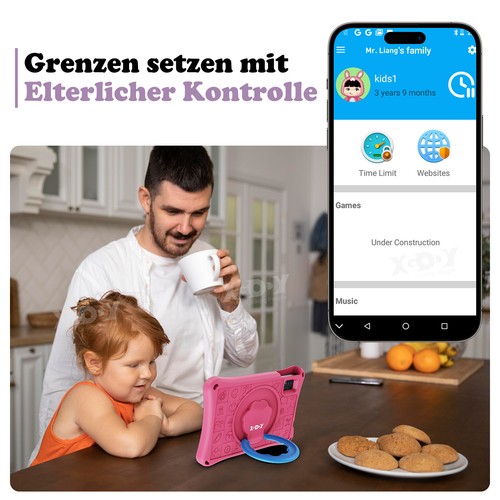 2024 Kids Tablet 10.1 Zoll Android 13 4GB 32G/128G ROM IPS 7000mAh WiFi6 - Bild 5 von 27