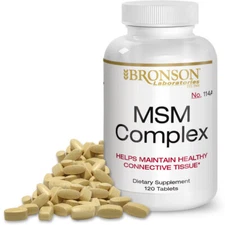 Bronson MSM JOINT PAIN, ARTHRITIS RELIEF, 120 Tablets (60 SERVINGS)