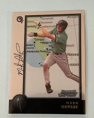 Mark Kotsay 1998 Bowman Chrome Interstate Card #218 MLB Braves Marlins