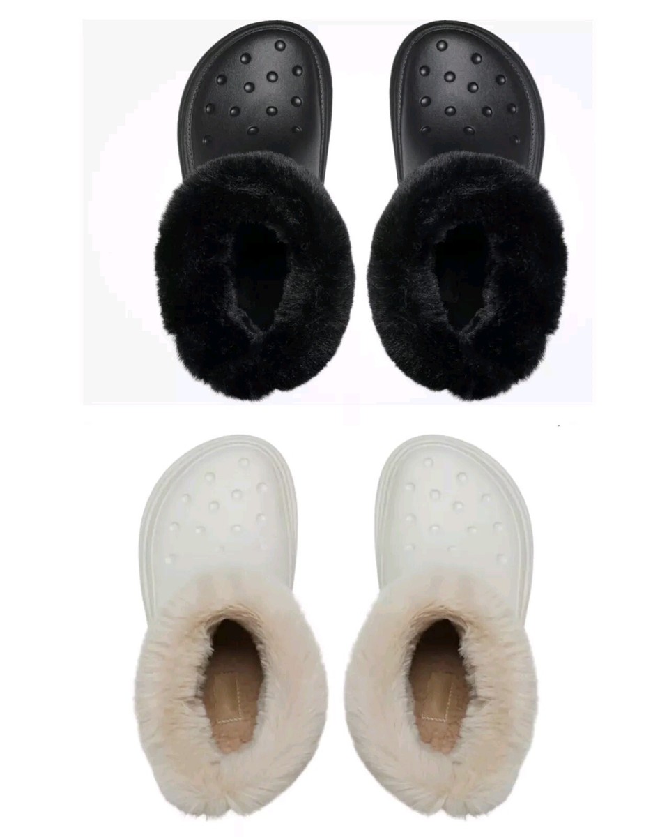 Unisex Crocs Stomp Fur Lined Boots Black or Stucco | eBay Unisex Crocs Stomp Fur Lined Boots Black or Stucco | eBay