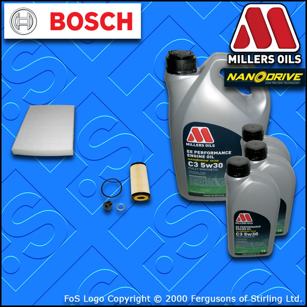 SERVICE KIT for VW AMAROK 2.0 TDI OIL CABIN FILTERS +EE NANO OIL (2016-2020)