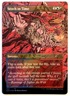 MTG Stitch in Time BORDERLESS FOIL Secret Lair Drop 382 NM | eBay