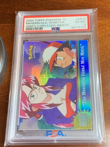 2000 Topps Pokemon TV #OR16 Mandarin Island Miss Match RAINBOW FOIL PSA 6 EX-MT - Picture 1 of 2