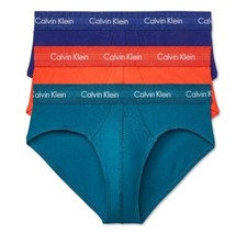 Calvin Klein Men 3-Pack Cotton Stretch Classic Fit Hip Brief Solid Color Size XL