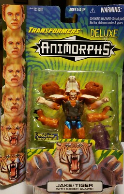 NOS Hasbro Animorphs Transformers Deluxe JAKE / TIGER with Saber Claws 1998