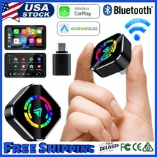 2-in-1 Wired to Wireless CarPlay Adapter / Android Auto Adapter Plug & Play WiFi