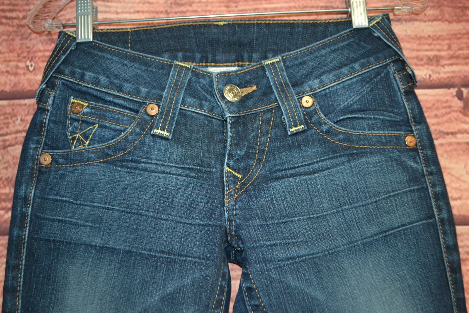 True Religion Women's Kate Crop No Pocket Flaps Blue Denim Jeans Sz 25x25 thumbnail 5