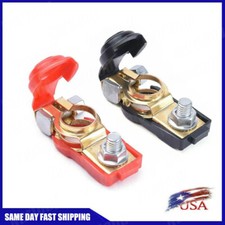 Car Battery Terminal Clamp Connectors Positive Negative Release Disconnect 2pcs
