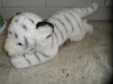 ANIMAL ALLEY WHITE BLACK STRIPPED TIGER PLUSH 18" P80A 