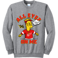 NEW Art Society x SWOD THUG BART HEATHER GREY Crew Sweater SM-4XLRGE MADE IN USA