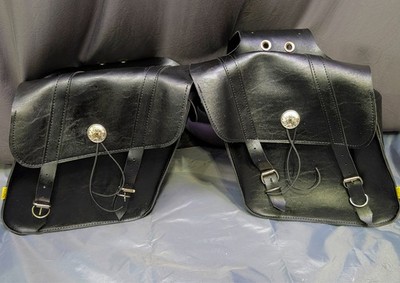  Willie & Max Universal Motorcycle Saddlebags Slant Concho 58707-00 NOS Made USA