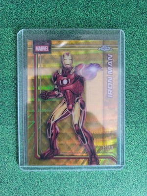 2026 Topps Marvel Chrome Iron Man /50 Gold Wave Refractor