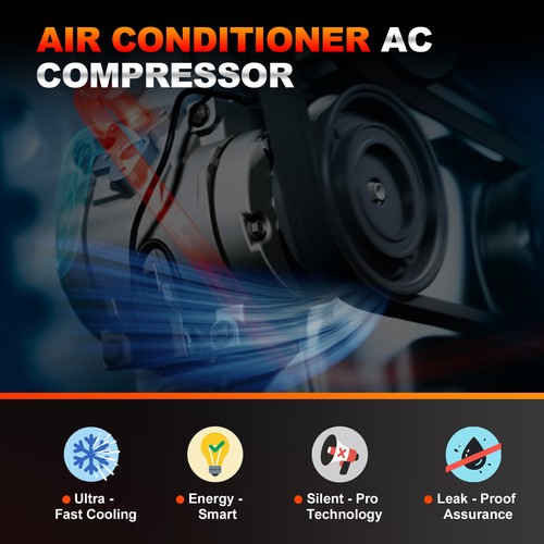 Air Conditioner AC Compressor w/Clutch for 1996-1999 Chevy Tahoe C1500 K1500 GMC - Picture 5 of 7