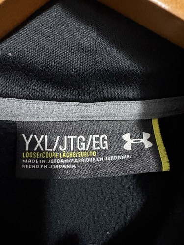 Under Armour Boy's Storm Hoodie Sweatshirt YXL 14-16 Black Pullover - Picture 5 of 5