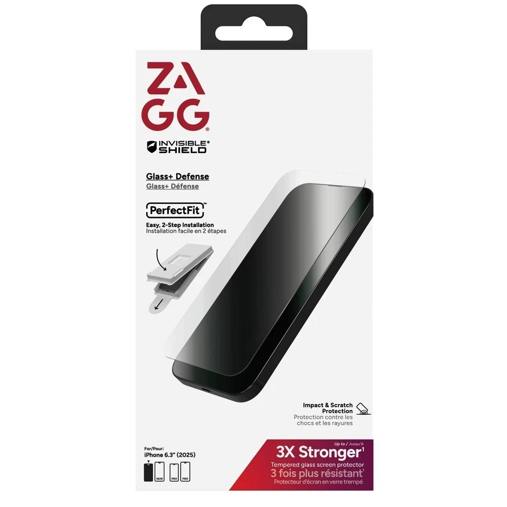 ZAGG Apple iPhone 17 Screen Protector Glass+ Defense Invisible Shield
