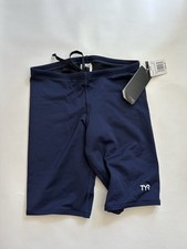NWT TYR Men's Jammer Durafast 300 Performance Swimsuit in Blue Navy Size 28