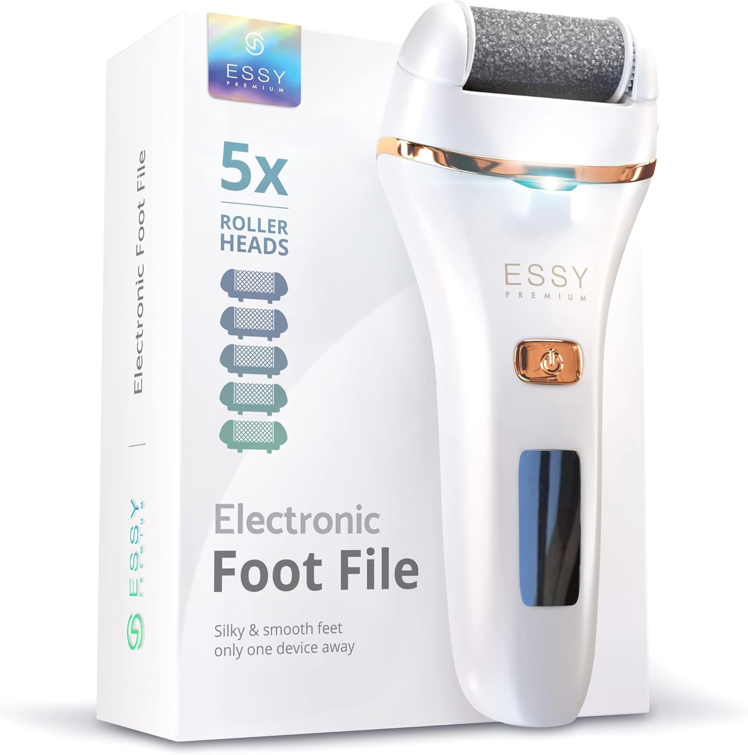 Pedicure Elettrico Professionale Piedi Con 5 Rulli Sostituibili Rimuovi Calli Pi