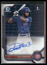Luis Verdugo 2022 Bowman #CPA-LV Chrome Prospects Auto Chicago Cubs