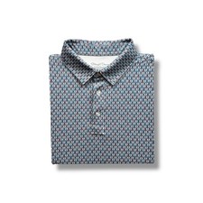 Straight Down Performance Golf Polo Shirt AOP Mens Large   MINT CONDITION