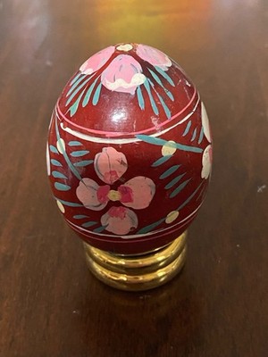 Wooden Decorative Egg / Easter Egg with the Stand, $15