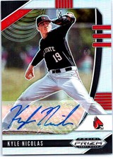 2020 Panini Prizm Draft Picks #PDP61 Kyle Nicolas Base Autographs Silver Prizm