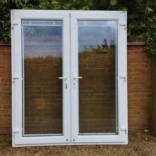 exterior external Upvc double Glazed french doors in frame