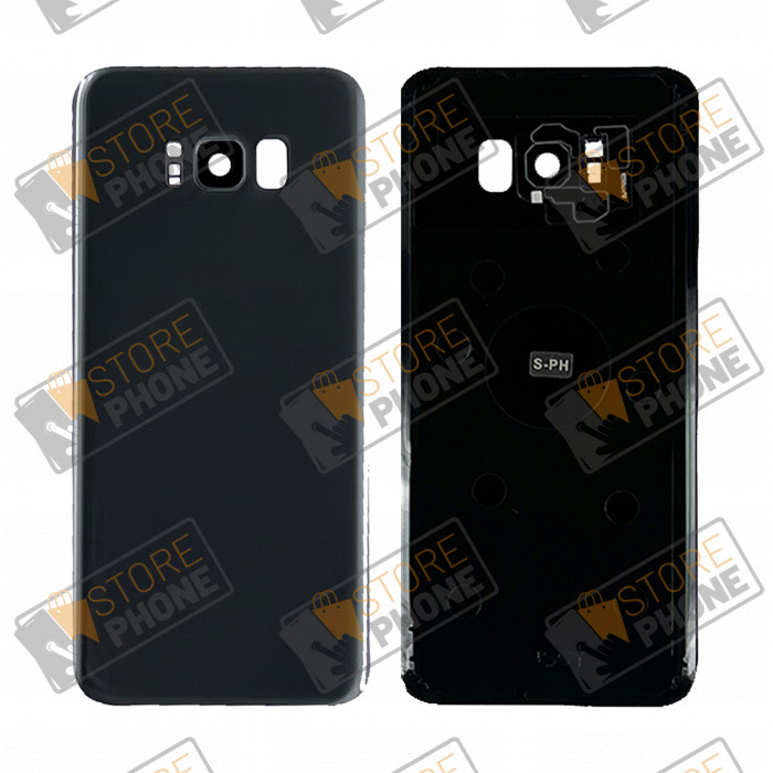 Cache arrière Samsung S8 Plus en verre trempé premium pour finition SM-G955 argent