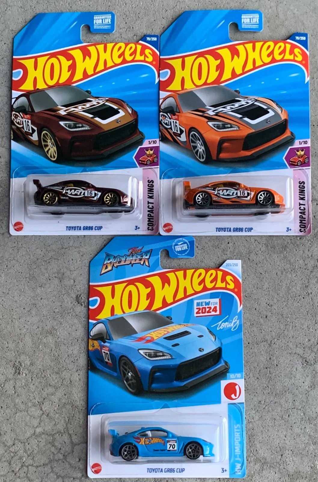 Hot Wheels Toyota GR86 Cup Lot of Three Variations