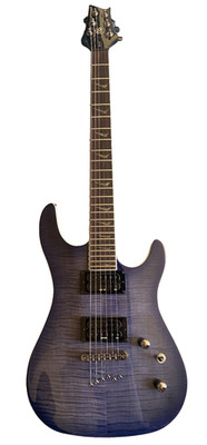 Cort KX 1 F Katana Korea Made Flame Top Blue Rock mit GEWA BAG Premium 20 mm gef