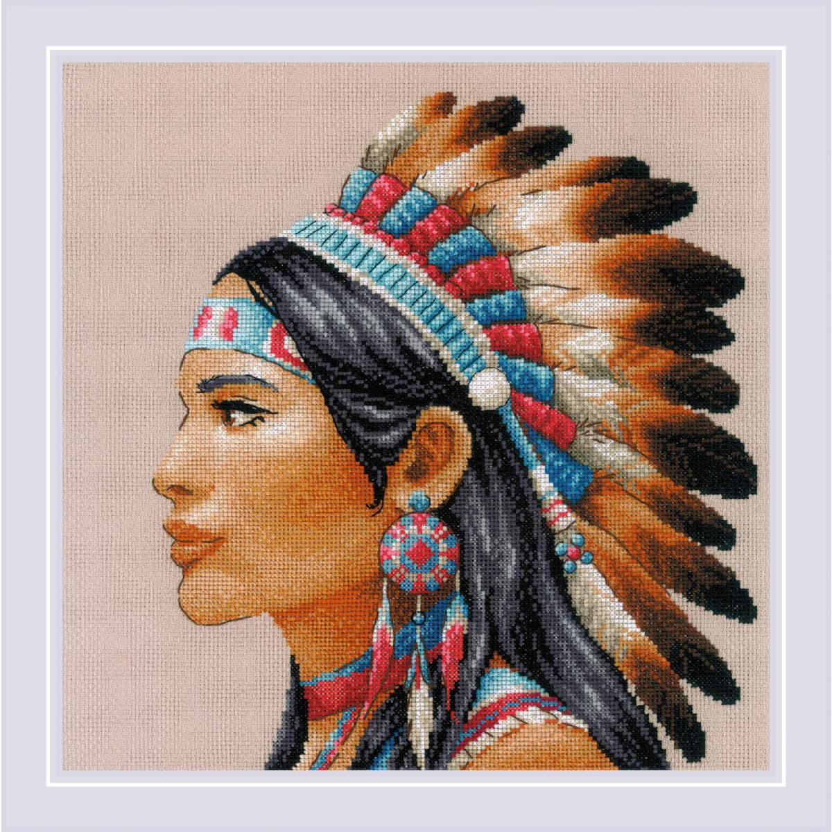 Riolis counted cross stitch kit ""Amazing Women. America"", 30x30cm, DIY