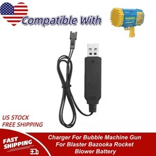 Charger For Bubble Machine Gun For Blaster Bazooka Rocket Blower Battery