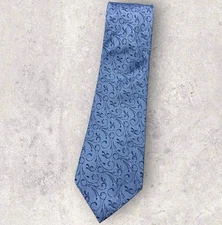 ALTEA Silk Tie ITALY Blue Art W:3.6" EUC