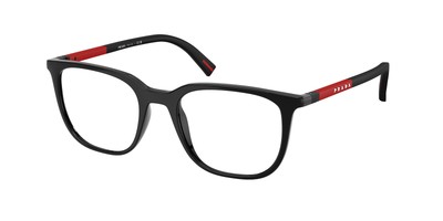 PRADA LINEA ROSSA PS 04RV 1AB1O1 Black Demo Lens 48 mm Men's Eyeglasses