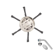 6" Steel Wire Grass Trimmer Head with 6 Blades，Rotary Brush Weed Cutter&#