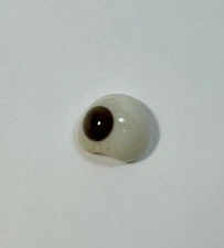 Antique German hand-blown human prosthetic glass eye.  Brown eye.