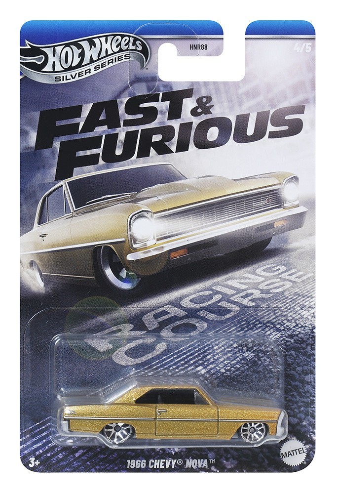 Hot Wheels Silver Series 1/64 1966 Chevy Nova Fast & Furious jby42-la10 4/5