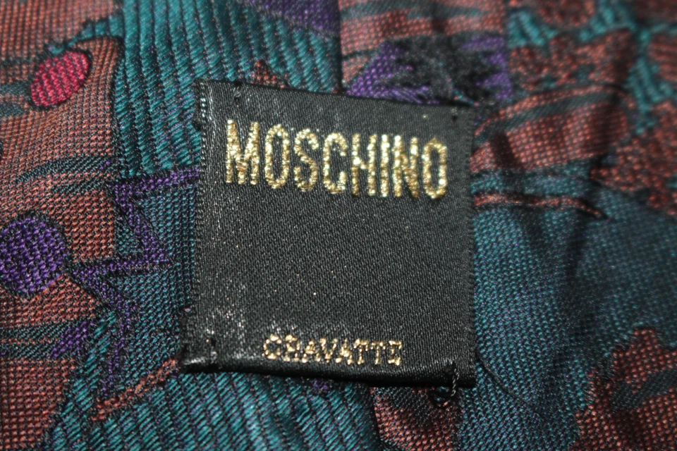 Corbata de seda MOSCHINO Made in Italy F86427 Foto 4 de 4