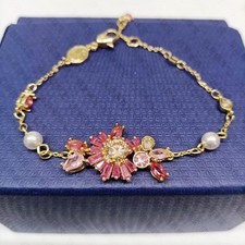 Swarovski Crystal Colored Flower Bracelet Romantic Sweet Petal Cherry Blossom