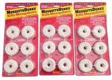 LOT OF 3 Summit Mosquito DunksBiological Mosquito Control 6-Packs Kills Larvae