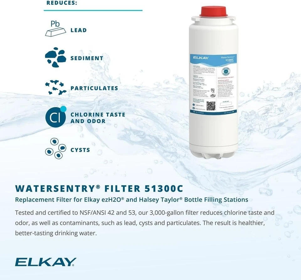 1 УПАКОВКА подходит для сменного фильтра для воды Elkay 51300C WaterSentry Plus (без сколов) - Изображение 2 из 4